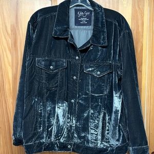 Kayla Seo Gray Velvet Blazer/Jacket